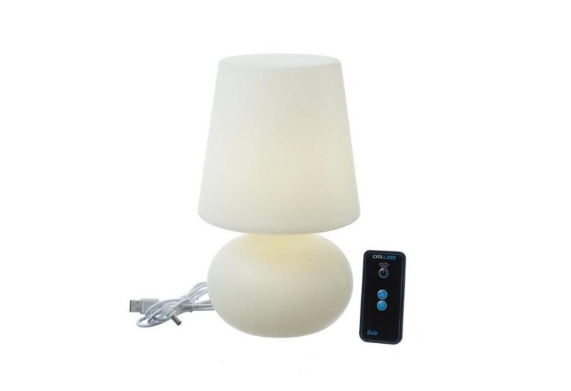 MARELIDA LED Außen-Tischleuchte LED Garten Tischlampe Schirmlampe dimmbar mit Fernbedienung aufladbar, LED Classic, warmweiß (2100K bis 3000K) von MARELIDA