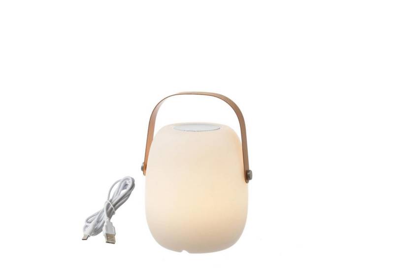 MARELIDA LED Außen-Tischleuchte LED Lautsprecher Terrassenleuchte Bluetooth wiederaufladbar H: 21cm, LED Classic, warmweiß (2100K bis 3000K) von MARELIDA