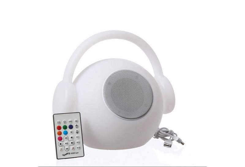 MARELIDA LED Außen-Tischleuchte LED Tischleuchte EVE mit Lautsprecher für Terrasse Bluetooth aufladbar, LED Classic, mehrfarbig / bunt von MARELIDA