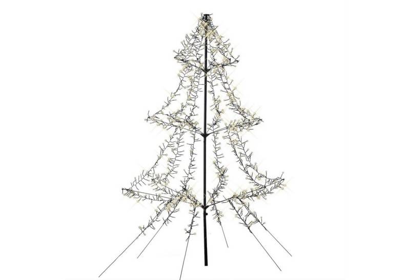 MARELIDA LED Baum LED Lichterbaum Weihnachtsbaum dimmbar 2m Timer aufklappbar Vorgarten, LED Classic, warmweiß (2100K bis 3000K) von MARELIDA