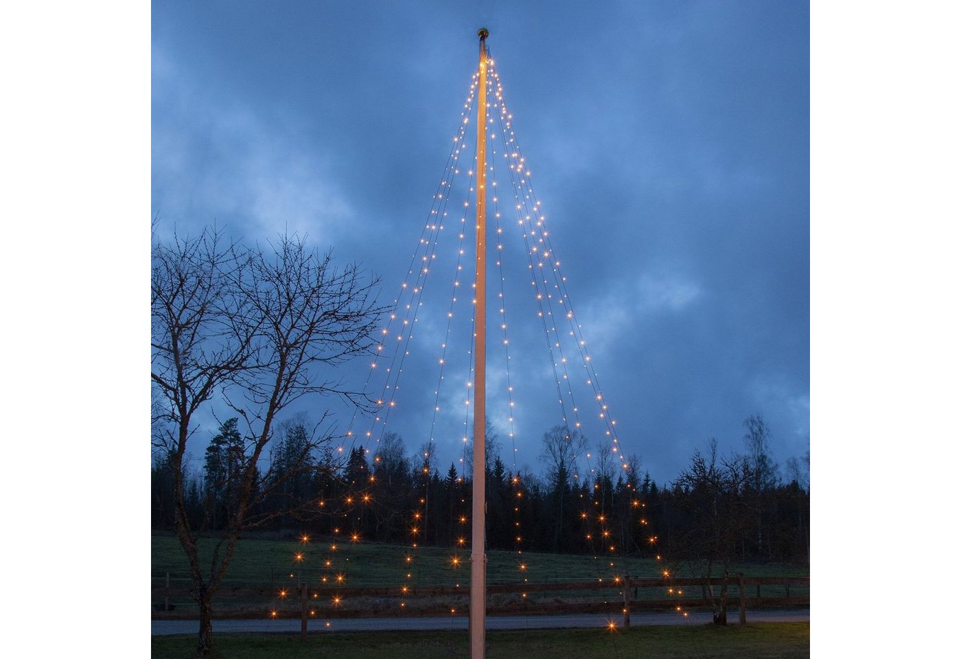 MARELIDA LED-Baummantel LED Baummantel Lichterkette f. Fahnenmast 10 Stränge 360LED 7m Außen, 360-flammig MARELIDA LED-Baummantel LED Baummantel Lichterkette f. Fahnenmast 10 Stränge 360LED 7m Außen, 360-flammig von MARELIDA