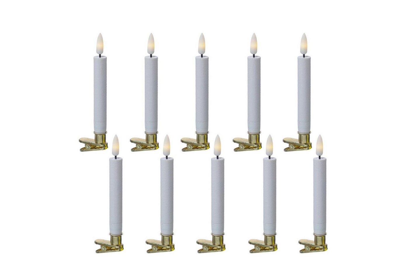 MARELIDA LED-Christbaumkerzen Baumkerzen mit Clip 10 Weihnachtskerzen Baumbeleuchtung kabellos Fernb, 10-flammig MARELIDA LED-Christbaumkerzen Baumkerzen mit Clip 10 Weihnachtskerzen Baumbeleuchtung kabellos Fernb, 10-flammig von MARELIDA