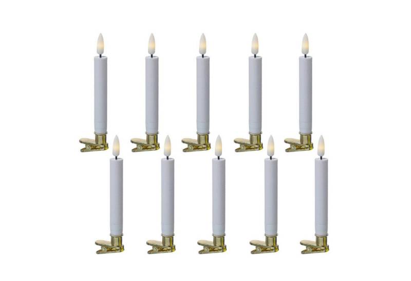 MARELIDA LED-Christbaumkerzen Baumkerzen mit Clip 10 Weihnachtskerzen Baumbeleuchtung kabellos Fernb, 10-flammig MARELIDA LED-Christbaumkerzen Baumkerzen mit Clip 10 Weihnachtskerzen Baumbeleuchtung kabellos Fernb, 10-flammig von MARELIDA