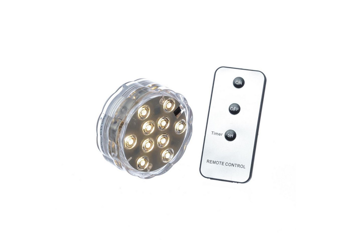 MARELIDA LED Dekolicht LED Unterwasser Licht warmweiß für Vasen Teich Aquarium Fernbedienung, LED Classic, warmweiß (2100K bis 3000K) von MARELIDA
