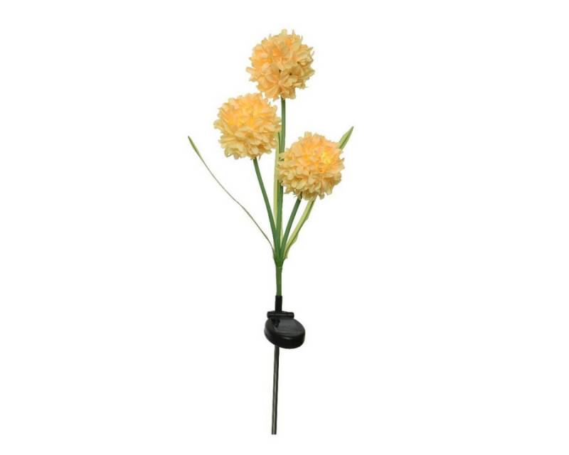 MARELIDA LED Solarleuchte LED Solar Gartenstecker Blume warmweiß Sensor gelb Solarleuchte Garten, LED Classic, warmweiß (2100K bis 3000K) von MARELIDA