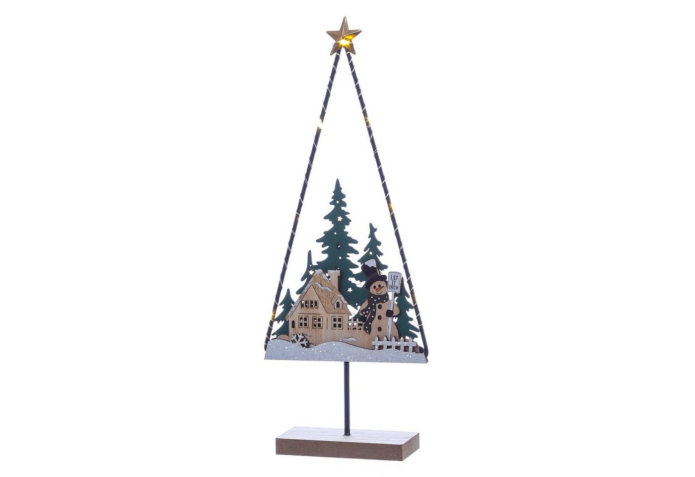 MARELIDA LED Dekoobjekt LED Holz Baum Schneemann beleuchtet Tischdekoration Weihnachten, warmweiß (2100K bis 3000K) MARELIDA LED Dekoobjekt LED Holz Baum Schneemann beleuchtet Tischdekoration Weihnachten, warmweiß (2100K bis 3000K) von MARELIDA