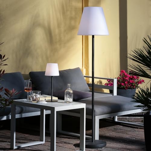 MARELIDA LED Garten Stehlampe Outdoor Lampe aufladbar per USB Außenbeleuchtung für Terrasse Balkon 4 Helligkeitsstufen weiß/Schwarz 112/150cm MARELIDA LED Garten Stehlampe Outdoor Lampe aufladbar per USB Außenbeleuchtung für Terrasse Balkon 4 Helligkeitsstufen weiß/Schwarz 112/150cm von MARELIDA