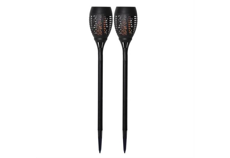MARELIDA LED Gartenfackel LED Solar Garten Fackel Feuereffekt Flammeneffekt 50cm Wegleuchte 2St., LED Classic, gelb von MARELIDA