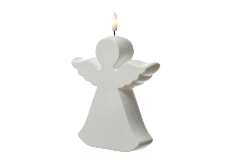 MARELIDA LED-Kerze Engel Gartenfigur Grabdeko 3D Flamme 18cm Timer Batterie f. Außen weiß MARELIDA LED-Kerze Engel Gartenfigur Grabdeko 3D Flamme 18cm Timer Batterie f. Außen weiß von MARELIDA