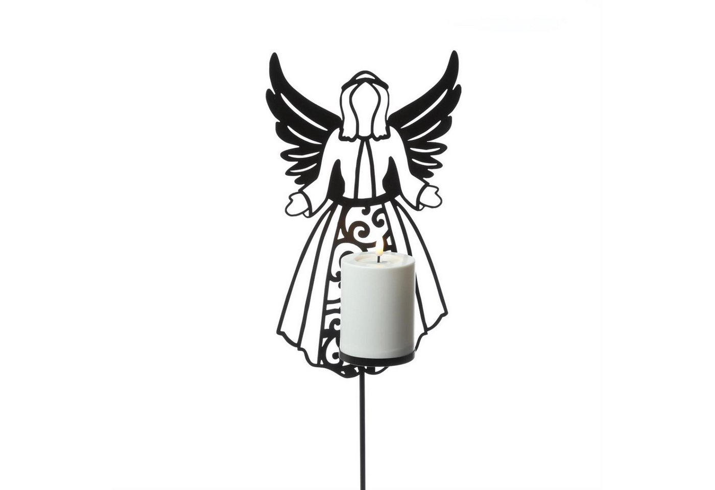 MARELIDA LED-Kerze Grablicht Engel mit LED Kerze Gartenfigur 56cm Grabdeko bis 2500Std. MARELIDA LED-Kerze Grablicht Engel mit LED Kerze Gartenfigur 56cm Grabdeko bis 2500Std. von MARELIDA