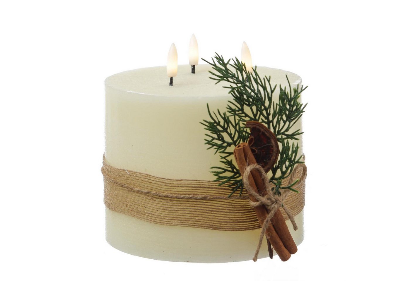 MARELIDA LED-Kerze XXL LED 3 Docht Kerze Echtwachs groß Timer D: 15cm H: 15cm creme MARELIDA LED-Kerze XXL LED 3 Docht Kerze Echtwachs groß Timer D: 15cm H: 15cm creme von MARELIDA