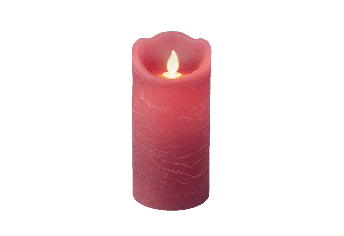 MARELIDA LED-Kerze mit beweglicher Flamme Echtwachs Rustik-Optik H: 15cm Timer altrosa MARELIDA LED-Kerze mit beweglicher Flamme Echtwachs Rustik-Optik H: 15cm Timer altrosa von MARELIDA
