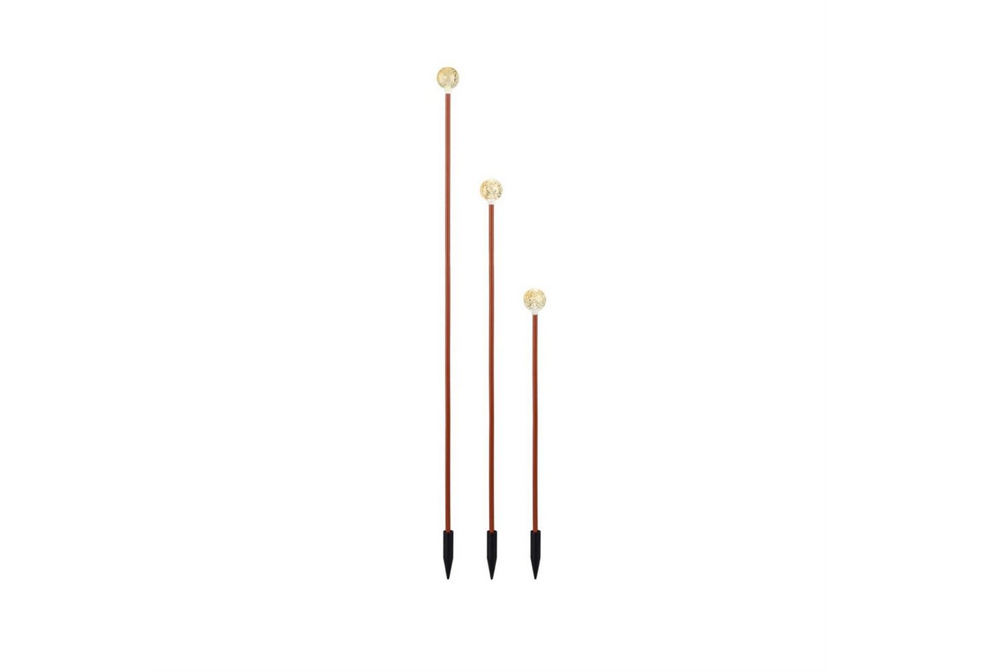 MARELIDA LED Kugelleuchte LED Solar Gartenstecker Luftblasenoptik Beetstecker Blumentopfdeko, LED Classic, warmweiß (2100K bis 3000K) von MARELIDA