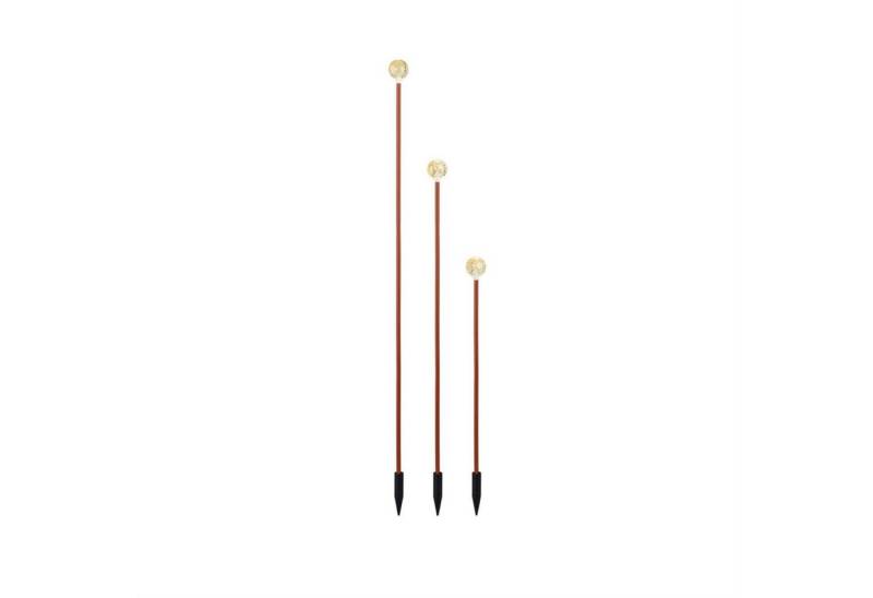MARELIDA LED Kugelleuchte LED Solar Gartenstecker Luftblasenoptik Beetstecker Blumentopfdeko, LED Classic, warmweiß (2100K bis 3000K) von MARELIDA