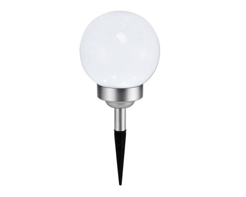 MARELIDA LED Kugelleuchte LED Solar Kugellampe 2in1 4 kaltweiß D: 15cm inkl. Clip und Erdspieß, LED Classic, kaltweiss (5300K bis 6000K) von MARELIDA