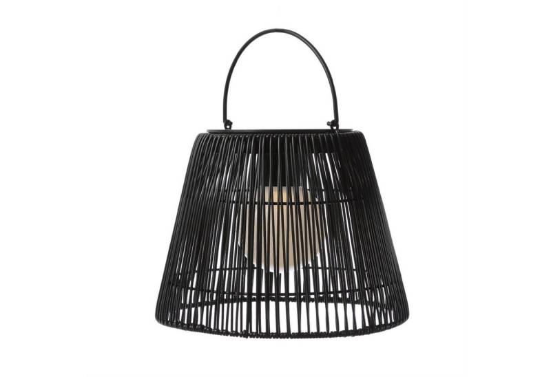 MARELIDA LED Laterne LED Solar Laterne Hängeleuchte in Rattanoptik Solarleuchte schwarz, LED Classic, warmweiß (2100K bis 3000K) von MARELIDA