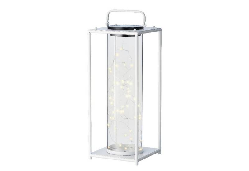 MARELIDA LED Laterne LED Solar Laterne mit Drahtlichterkette Gartenleuchte Lichtsensor 49cm, LED Classic, warmweiß (2100K bis 3000K) von MARELIDA