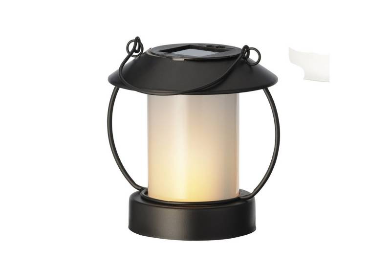 MARELIDA LED Laterne LED Solar Laterne Flammeneffekt Balkon Tischleuchte Windlicht Sensor, LED Classic, gelb von MARELIDA