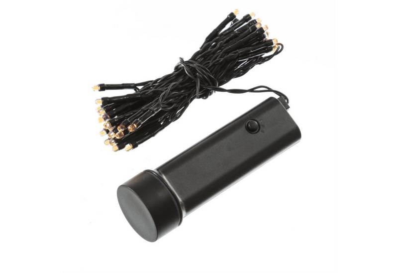 MARELIDA LED-Lichterkette Batterie bis 60 Tage Timer 48 bernstein LED 8 Funkt. 3,5m Innen/Außen, 48-flammig von MARELIDA