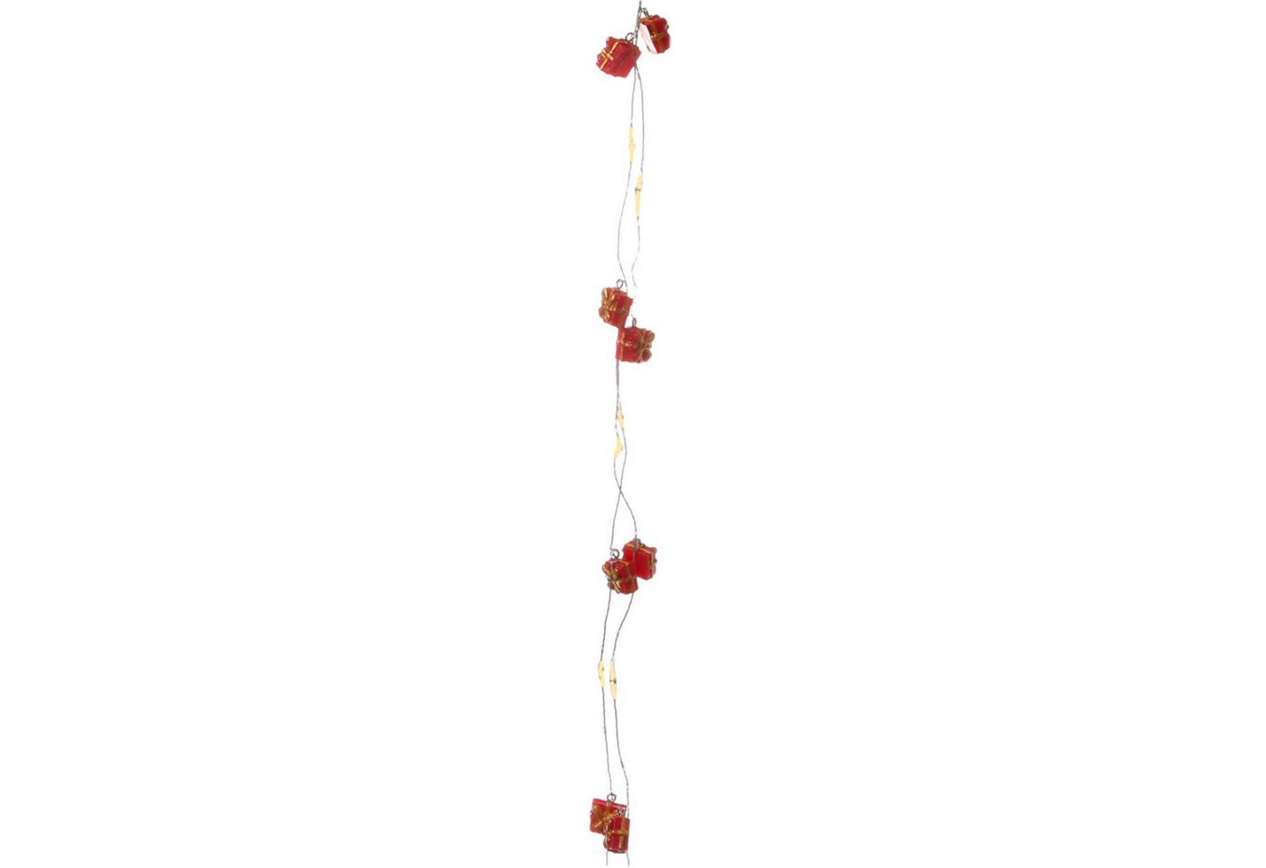 MARELIDA LED-Lichterkette Geschenke 20 LED Timer Silberdraht Weihnachtsdeko rot, 20-flammig MARELIDA LED-Lichterkette Geschenke 20 LED Timer Silberdraht Weihnachtsdeko rot, 20-flammig von MARELIDA