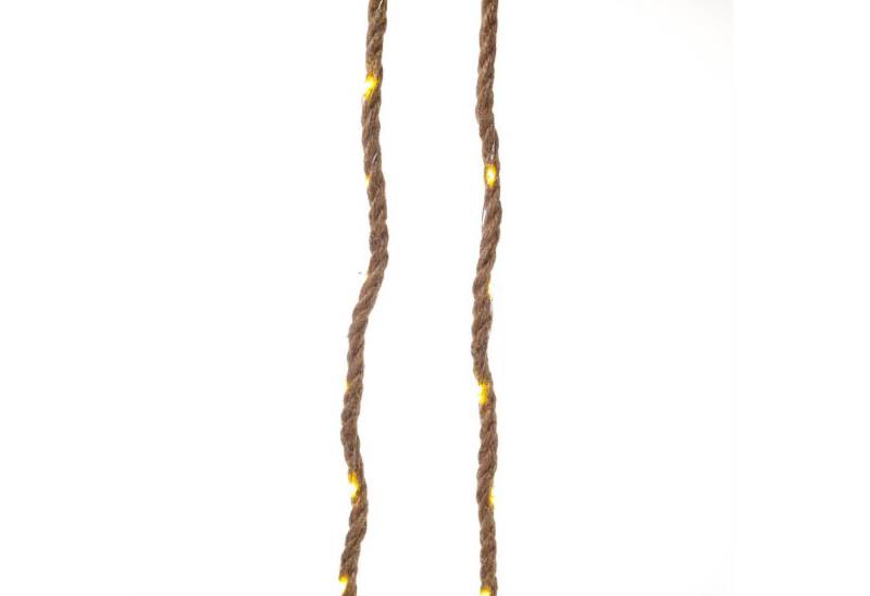 MARELIDA LED-Lichterkette LED Lichterkette im Seil Jute 60LED 2,95m Batterie Deko maritim Advent, 60-flammig von MARELIDA
