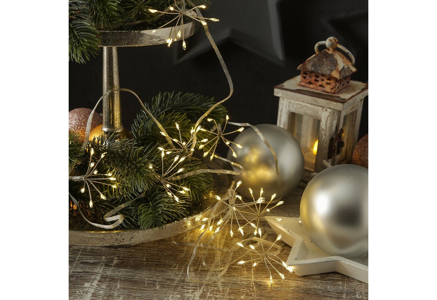 MARELIDA LED-Lichterkette Pusteblume Feuerwerk Blume 5 Blüten Deko Girlande 50LED L: 1m Timer, 50-flammig MARELIDA LED-Lichterkette Pusteblume Feuerwerk Blume 5 Blüten Deko Girlande 50LED L: 1m Timer, 50-flammig von MARELIDA
