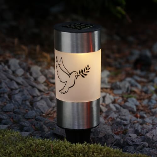 MARELIDA LED Solar Grablicht Grabkerze Taube mit Erdspieß Grableuchte Gedenkkerze Sensor MARELIDA LED Solar Grablicht Grabkerze Taube mit Erdspieß Grableuchte Gedenkkerze Sensor von MARELIDA