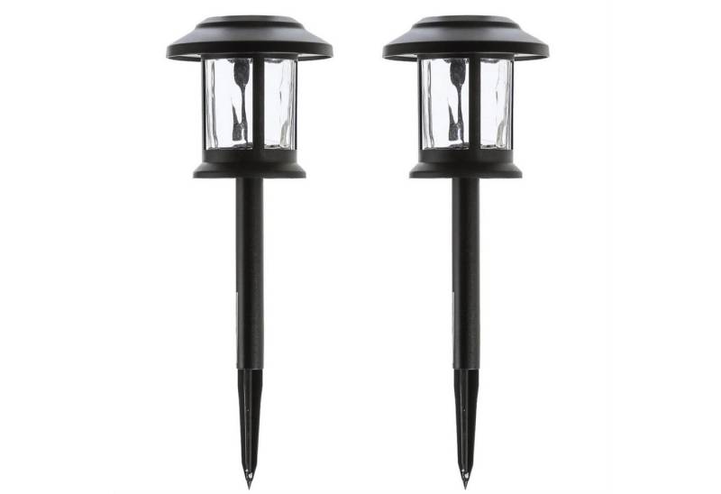 MARELIDA LED Solarleuchte LED Solar Gartenleuchte 3in1 Laterne/Hängeleuchte/Wegleuchte 2er Set, LED Classic, warmweiß (2100K bis 3000K) von MARELIDA