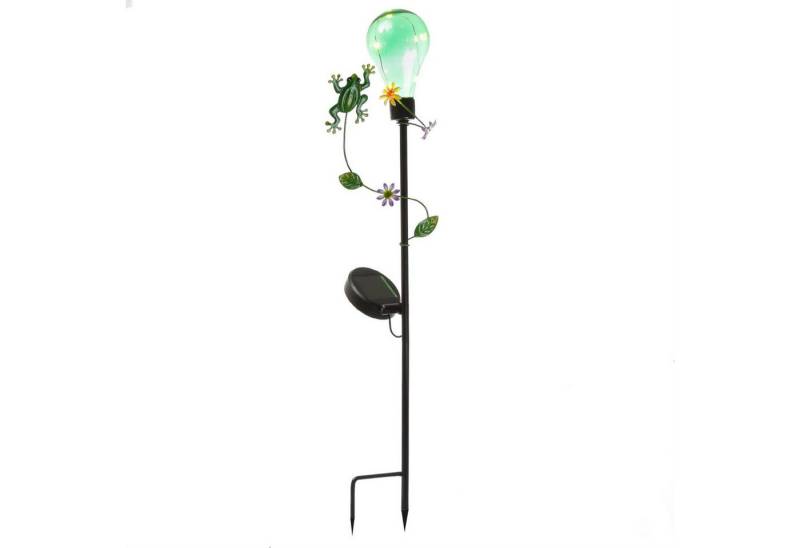 MARELIDA LED Solarleuchte LED Solar Gartenstecker Frosch Garten Balkon Deko Erdspieß H: 84cm, LED Classic, warmweiß (2100K bis 3000K) von MARELIDA