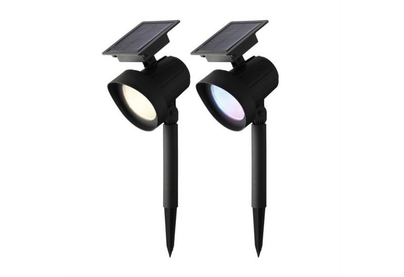 MARELIDA LED Solarleuchte LED Solar Gartenstrahler Gartenspot Farbauswahl/WW 25 Lumen 2St., LED Classic, mehrfarbig / bunt von MARELIDA