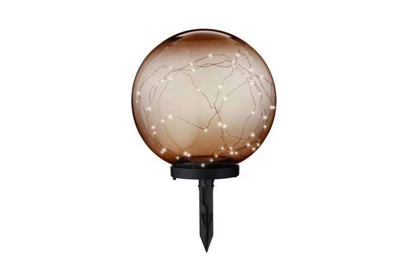 MARELIDA LED Solarleuchte LED Solar Kugel Tisch Gartenleuchte Drahtlichterkette bernstein 30cm von MARELIDA