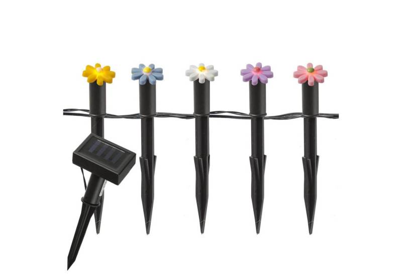MARELIDA LED Solarleuchte LED Solar Lichterkette Blumen Beetstecker Gartenstecker Gartendeko, LED Classic, warmweiß (2100K bis 3000K) von MARELIDA