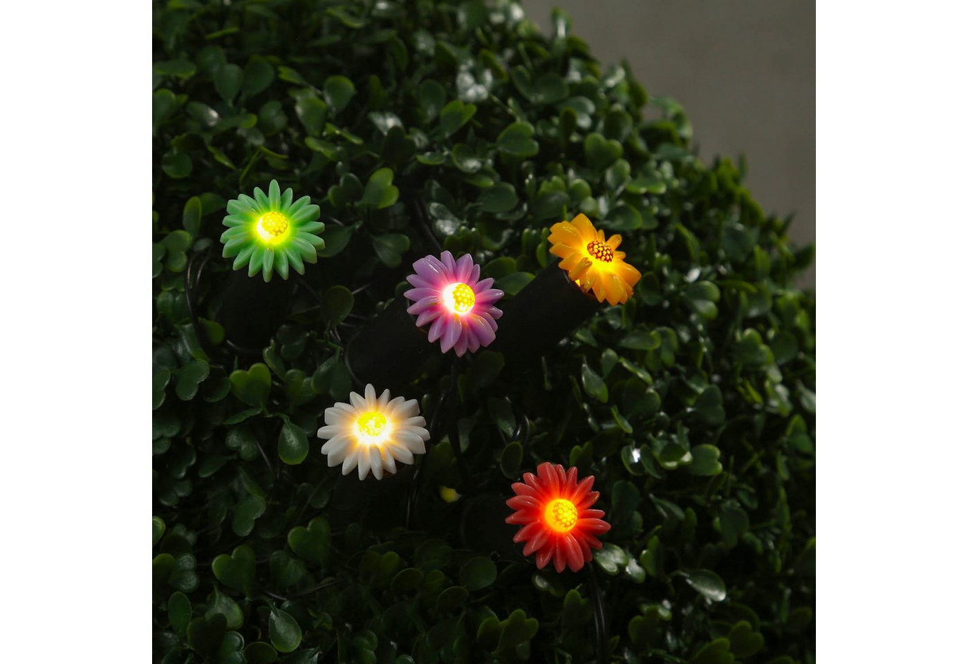 MARELIDA LED Solarleuchte LED Solar Lichterkette Blumen Beetstecker Gartenstecker Gartendeko, LED Classic, warmweiß (2100K bis 3000K) von MARELIDA