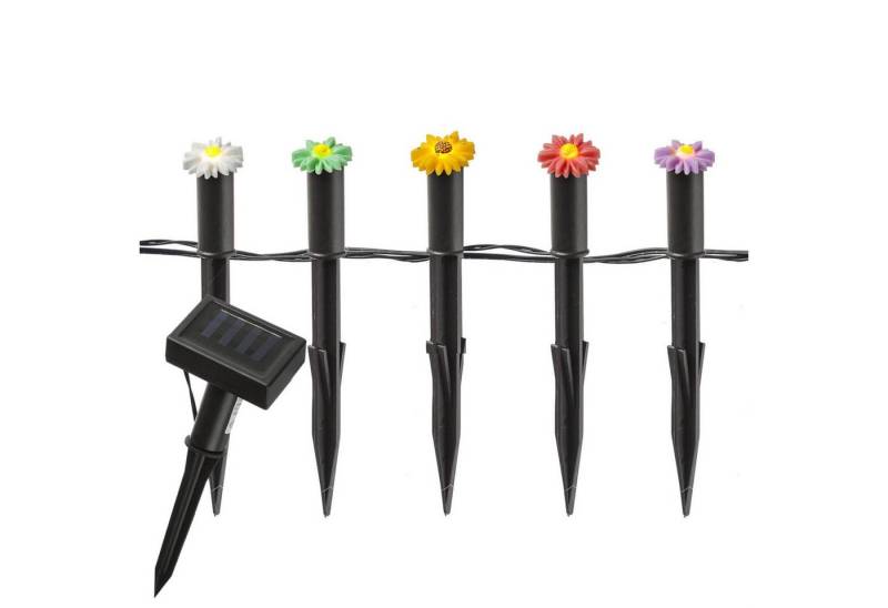 MARELIDA LED Solarleuchte LED Solar Lichterkette Blumen Beetstecker Gartenstecker Gartendeko, LED Classic, warmweiß (2100K bis 3000K) von MARELIDA