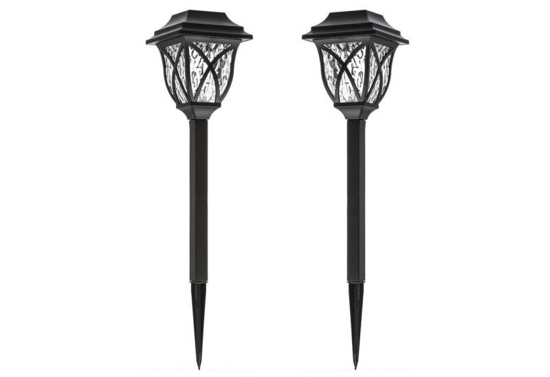 MARELIDA LED Solarleuchte LED Solar Wegleuchte Laterne Gartenleuchte Stabbeleuchtung H:44cm 2St., LED Classic, warmweiß (2100K bis 3000K) von MARELIDA