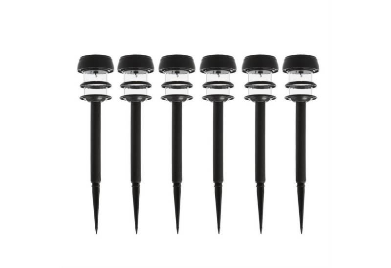 MARELIDA LED Solarleuchte LED Solar Wegleuchten Erdspieß Gartenleuchten Lichtsensor 6er Set, LED Classic, warmweiß (2100K bis 3000K) von MARELIDA