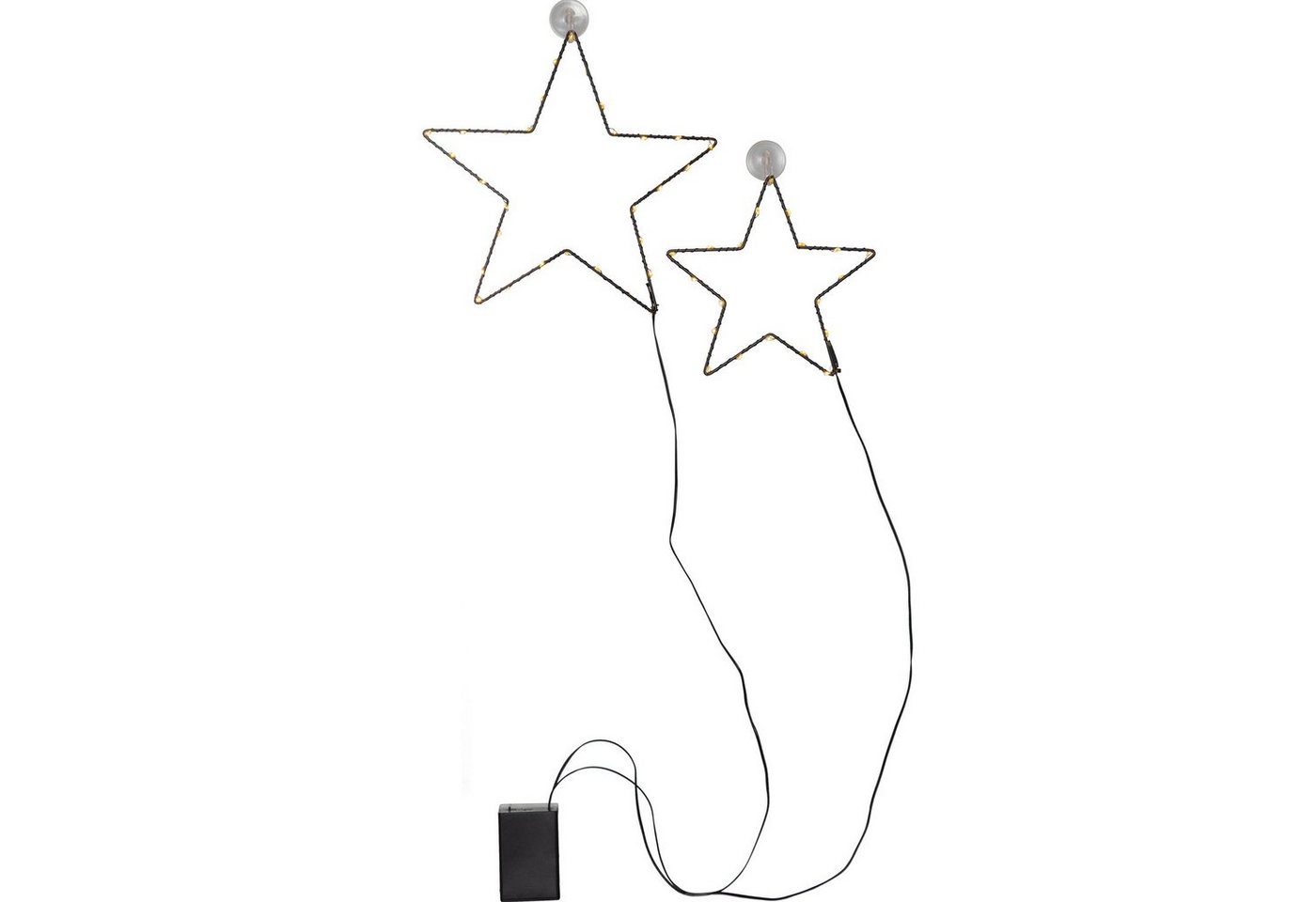 MARELIDA LED Stern LED Leuchtsterne Fensterdeko Weihnachtsstern Saugnäpfe 50LED Timer, LED Classic, warmweiß (2100K bis 3000K) MARELIDA LED Stern LED Leuchtsterne Fensterdeko Weihnachtsstern Saugnäpfe 50LED Timer, LED Classic, warmweiß (2100K bis 3000K) von MARELIDA