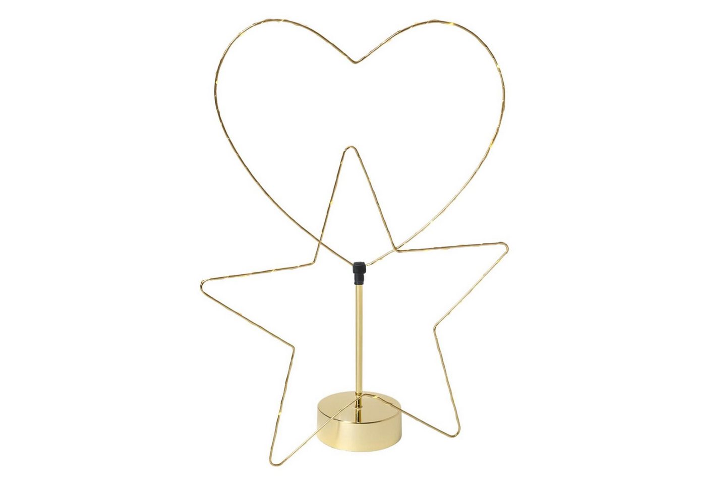 MARELIDA LED Stern LED Stern Kombi Dekoleuchte Herz 2 Aufsätze Metallherz 30LED 50cm gold, LED Classic, warmweiß (2100K bis 3000K) MARELIDA LED Stern LED Stern Kombi Dekoleuchte Herz 2 Aufsätze Metallherz 30LED 50cm gold, LED Classic, warmweiß (2100K bis 3000K) von MARELIDA
