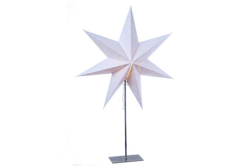 MARELIDA LED Stern Papierstern Luna Weihnachtsstern Leuchtstern 75cm E14 Fassung von MARELIDA