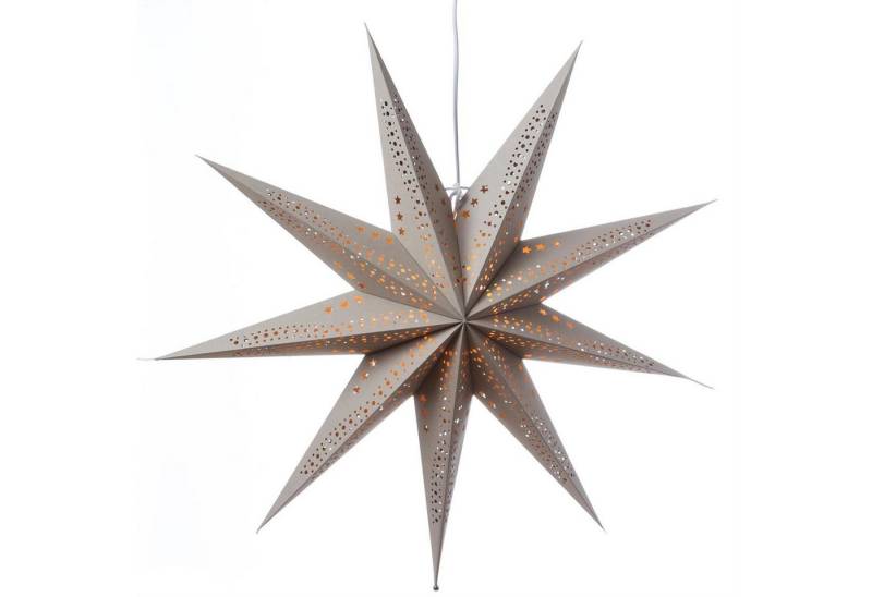 MARELIDA LED Stern Papierstern Sara Weihnachtsstern Faltstern Leuchtstern 69cm von MARELIDA