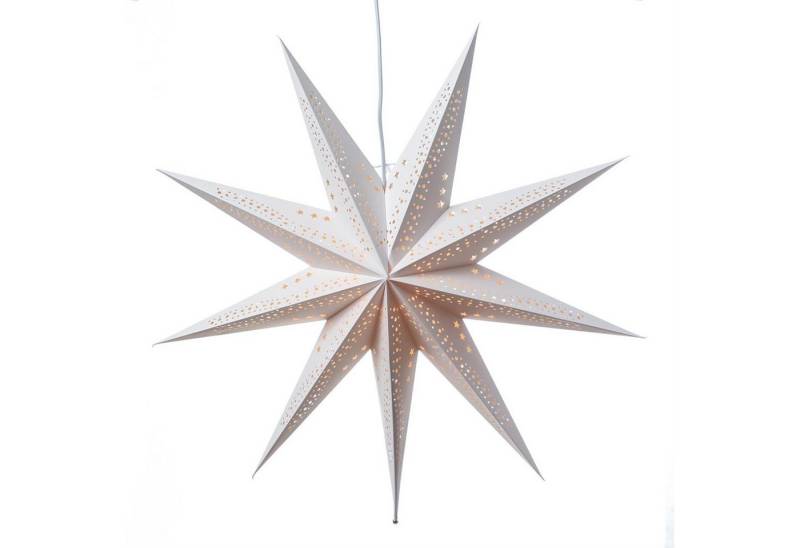 MARELIDA LED Stern Papierstern Sara Weihnachtsstern Faltstern Leuchtstern 69cm von MARELIDA