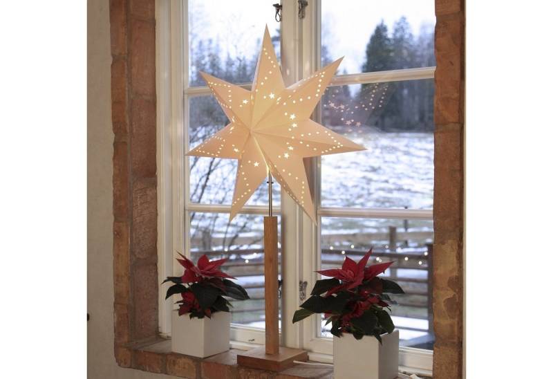 MARELIDA LED Stern Papierstern Weihnachtsstern stehend 7-zackig 60cm E14 m. Kabel weiß MARELIDA LED Stern Papierstern Weihnachtsstern stehend 7-zackig 60cm E14 m. Kabel weiß von MARELIDA