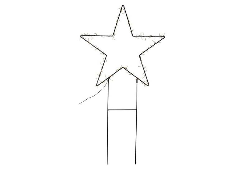 MARELIDA LED-Stern für außen LED Gartenstecker Stern Leuchtstern Lichterstern 115cm Weihnachtsdeko, LED Classic, warmweiß (2100K bis 3000K) von MARELIDA