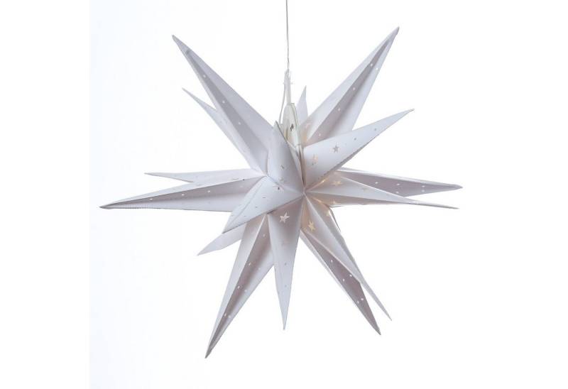 MARELIDA LED-Stern für außen LED Outdoor 3D Stern Alice Leuchtstern hängend 58m Batterie Timer, LED Classic, warmweiß (2100K bis 3000K) von MARELIDA