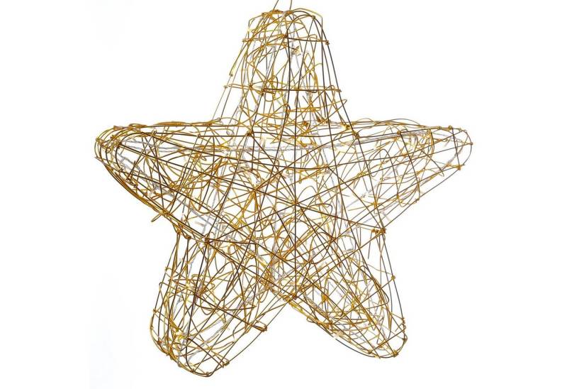MARELIDA LED-Stern für außen LED Stern Leuchtstern Drahtstern 100 LED 60cm Weihnachtsdeko außen, LED Classic, warmweiß (2100K bis 3000K) von MARELIDA