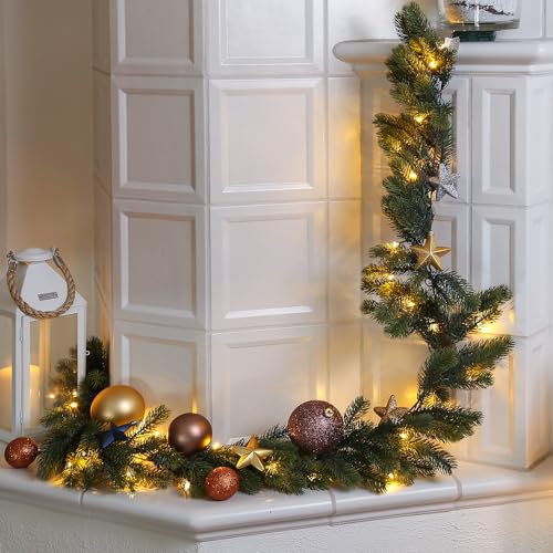 MARELIDA LED Tannengirlande - Weihnachtsgirlande - 35 warmweiße LED - L: 1,8m - Timer - Batterie - grün MARELIDA LED Tannengirlande - Weihnachtsgirlande - 35 warmweiße LED - L: 1,8m - Timer - Batterie - grün von MARELIDA