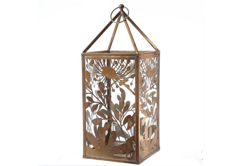 MARELIDA Laterne Laterne Pusteblume Windlicht Kerzenhalter Metall Blumenmotiv H: 55cm (1-St) von MARELIDA