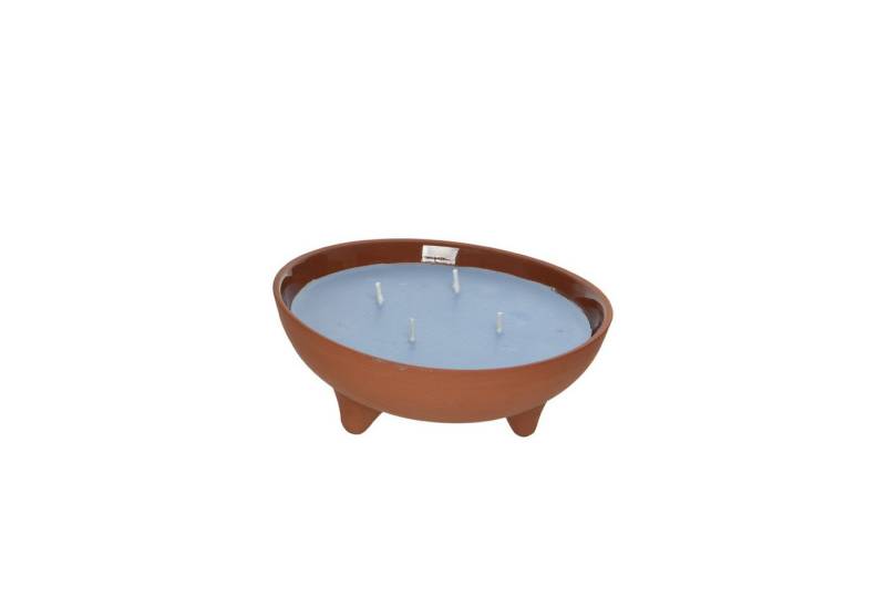 MARELIDA Outdoorkerze Duftkerze CITRONELLA Echtwachs in Tonschale 4 Dochte für Garten Balkon (1-tlg) von MARELIDA