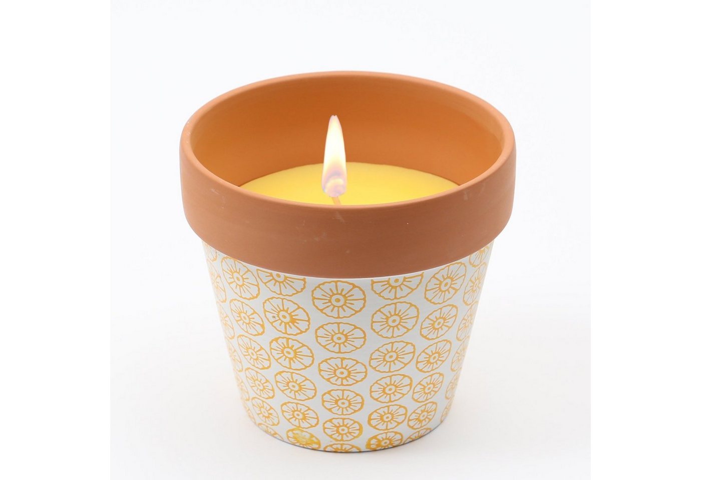 MARELIDA Outdoorkerze Duftkerze Citronella in Tontopf Terrakotta Blumentopf Outdoorkerze (1-tlg) von MARELIDA