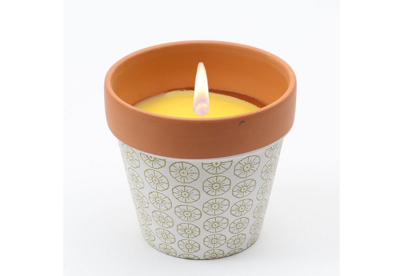 MARELIDA Outdoorkerze Duftkerze Citronella in Tontopf Terrakotta Blumentopf Outdoorkerze (1-tlg) von MARELIDA